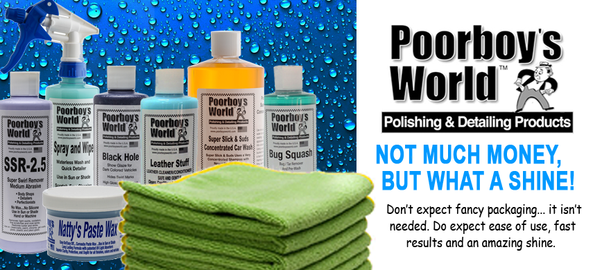 Poorboy's World car care products on display